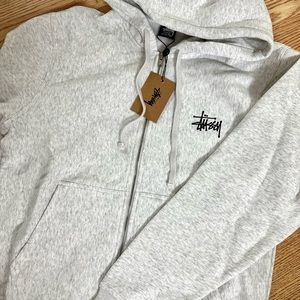 Stussy basic zip-up hoodie